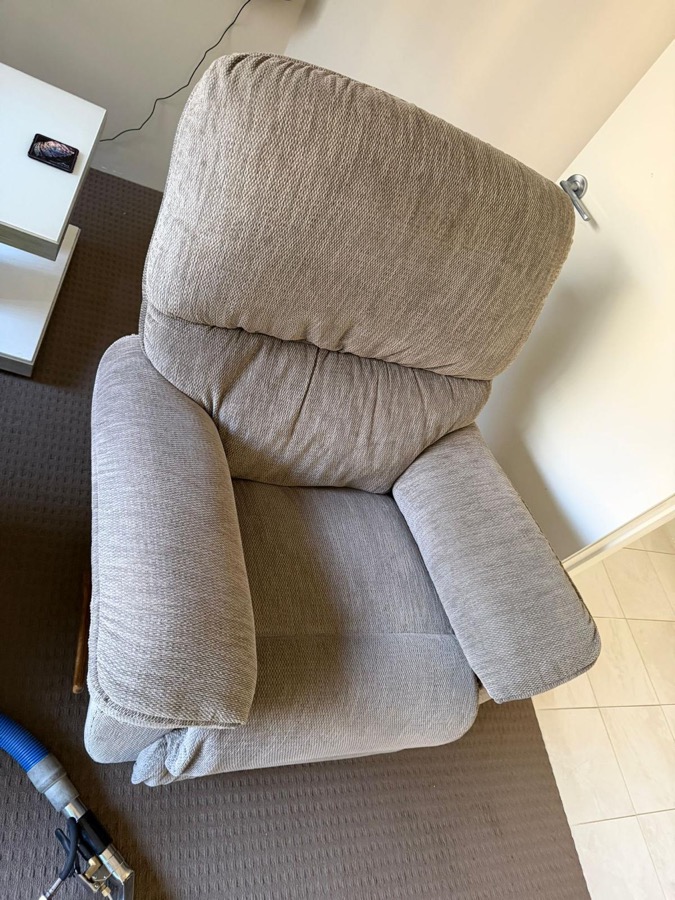 Recliner — freshly steam cleaned